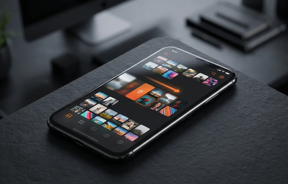 AI photo management app organizing iPhone photos into smart categories