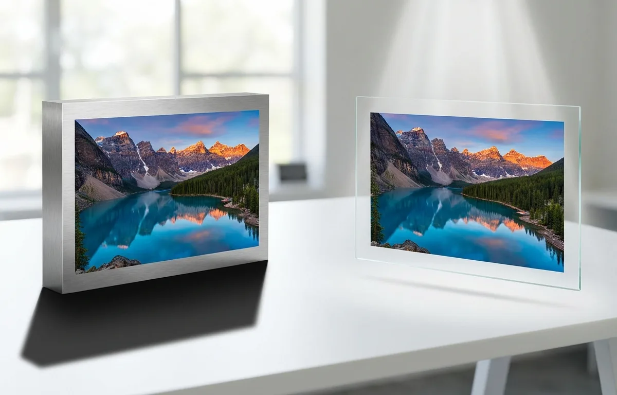 A diagram comparing a large HEIC file size to a small optimized thumbnail proxy